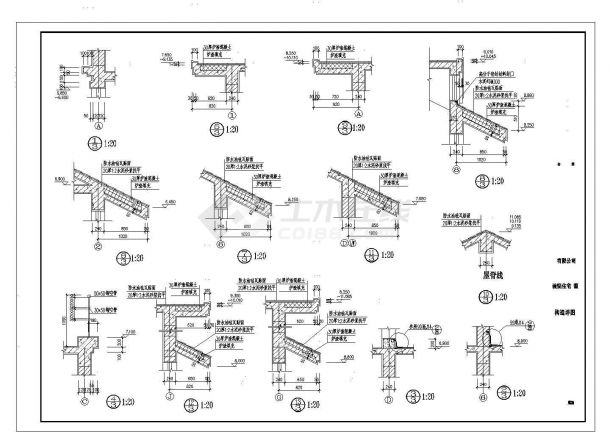 中西独院别墅建筑设计方案及施工全套CAD图-图二