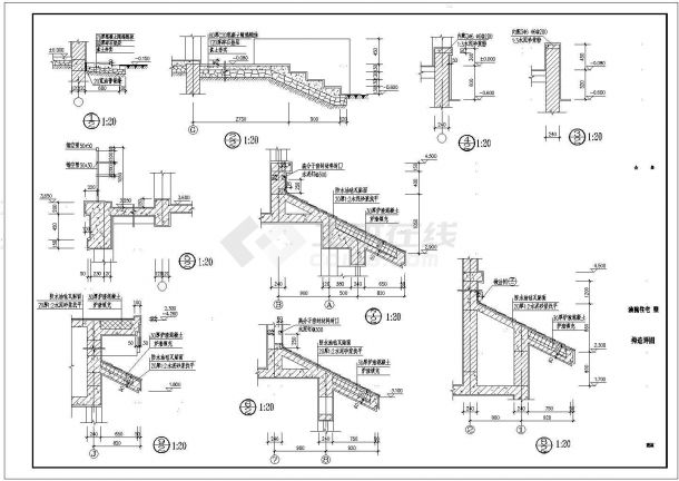 中西独院别墅建筑施工及设计方案全套CAD图-图一