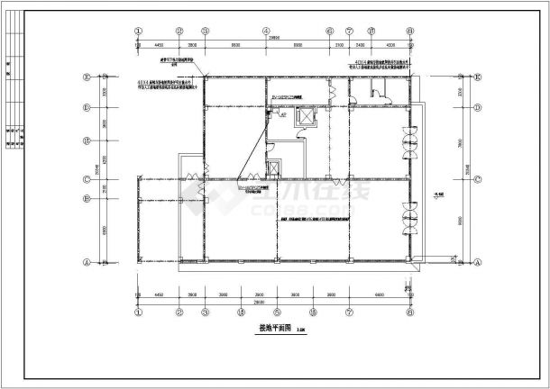 某地区招待所电气照明设计CAD施工图纸-图二