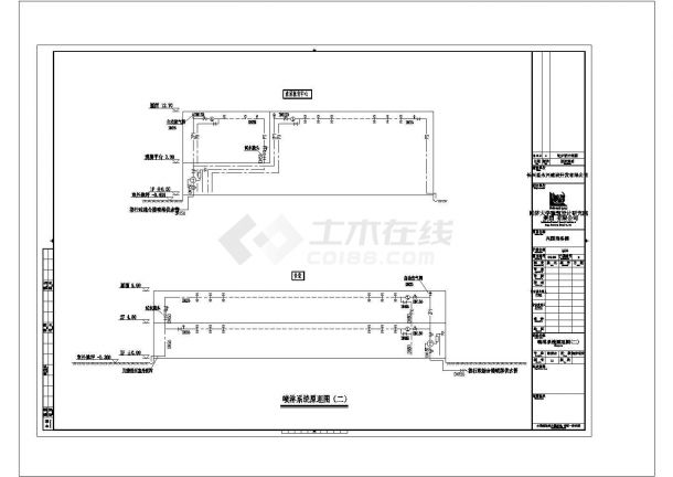 喷淋管道系统建筑设计方案及施工全套CAD图-图一