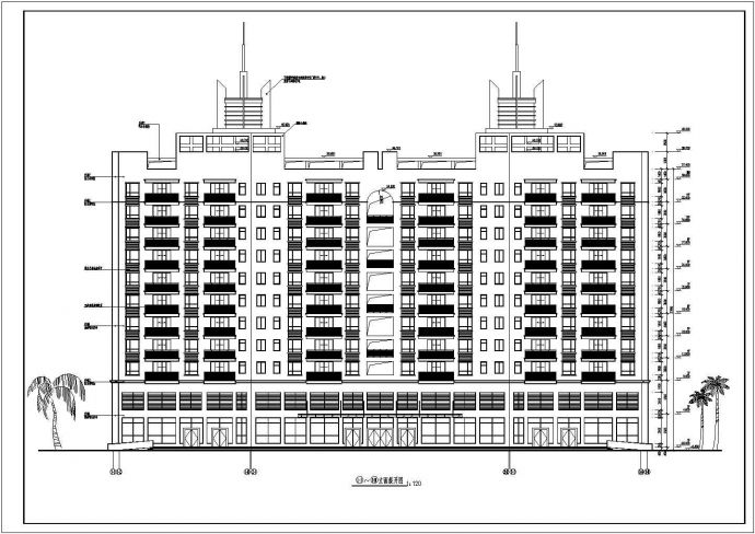 某地11层框架结构住宅楼建筑方案图_图1
