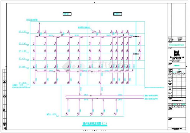 消火栓管道系统建筑设计方案及施工全套CAD图-图二