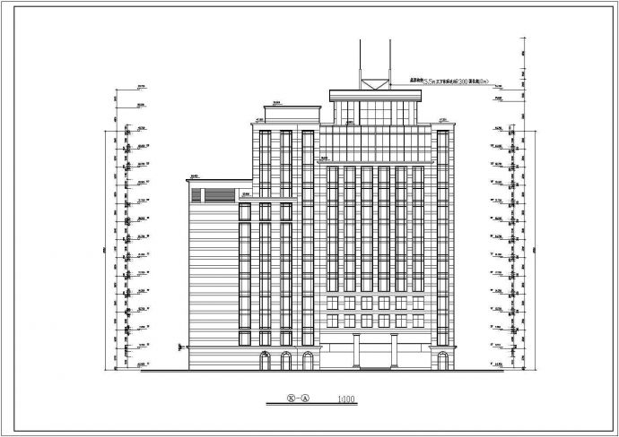 某地十三层框架结构医院建筑设计方案图纸_图1