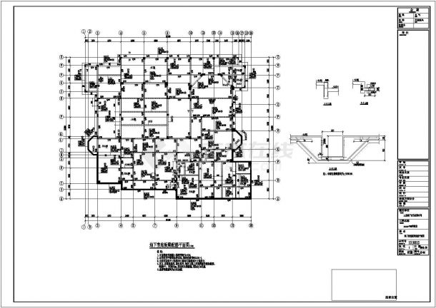 某地区框架异形柱别墅结构设计施工图-图一