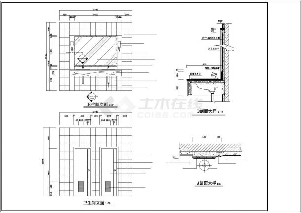  Detailed Drawing of Plan and Elevation Construction Design of a Complete Set of South Tea House Interior Decoration CAD - Figure 2