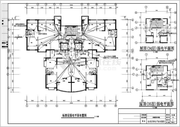 某三十三层高层住宅楼电气设计施工图-图二