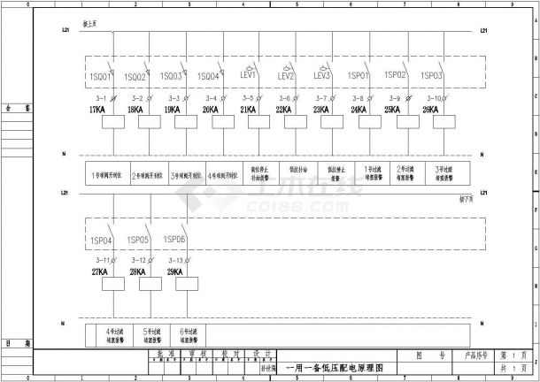 济南伦渠液压站电气设计CAD施工图-图二