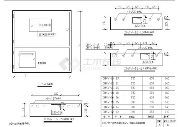 某地区住宅楼房电气安装设计CAD施工图纸-图二