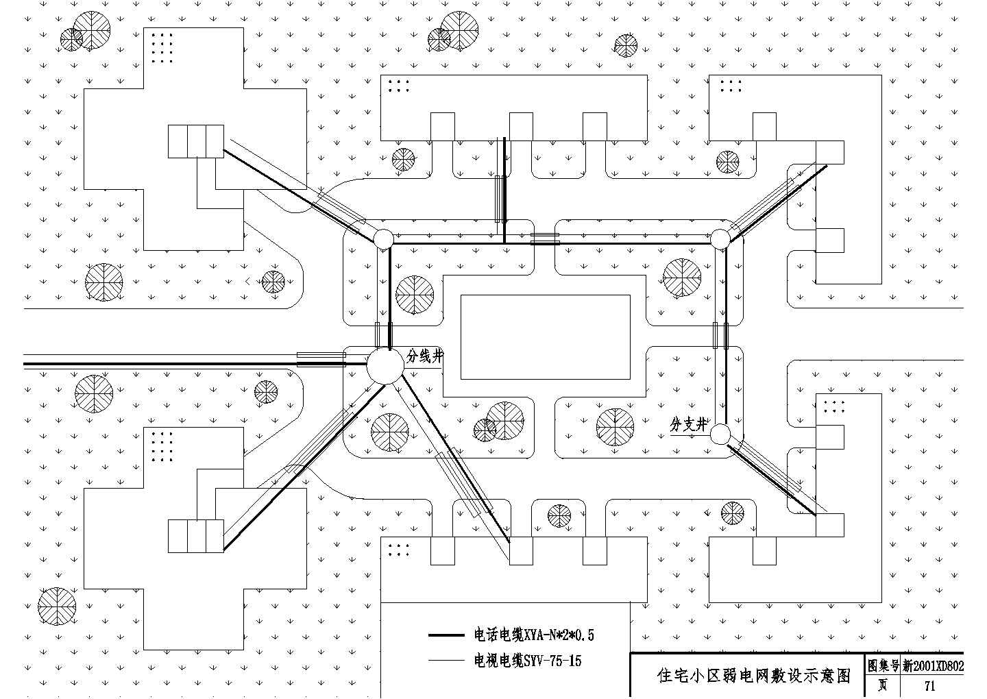 某地区住宅楼电气安装设计CAD施工图纸