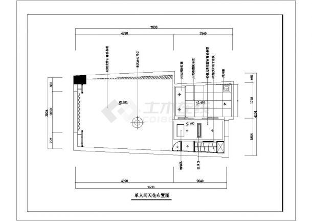 洒店样板房全套设计装修方案cad图-图二