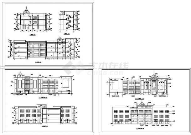 某地少儿图书馆建筑施工图（节点详细）-图一