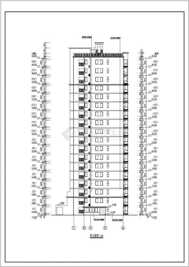 某地18层框架剪力墙结构住宅楼建筑设计施工图-图一