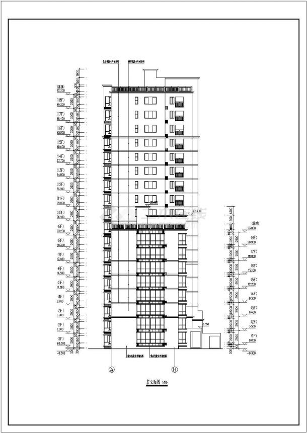 某地18层框架剪力墙结构住宅楼建筑设计施工图-图二
