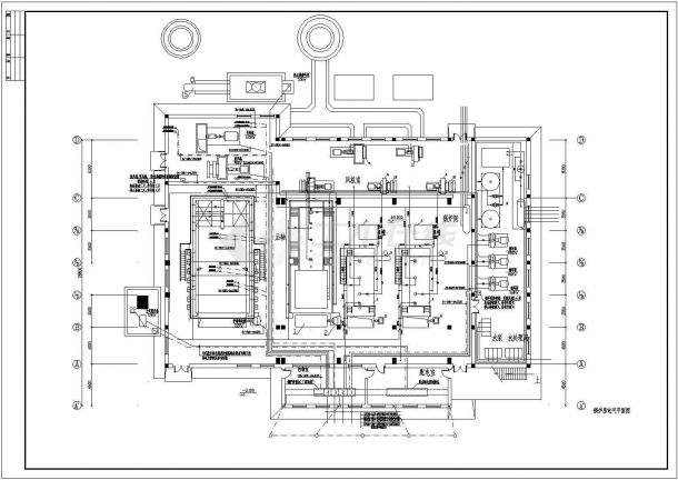 某地区小型锅炉房电气平面设计图（含设计说明）-图二