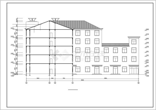 某城市艺邦工业厂房建筑cad图纸-图一