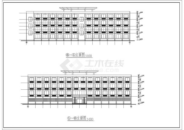 社区综合楼全套电气设计施工CAD图-图一