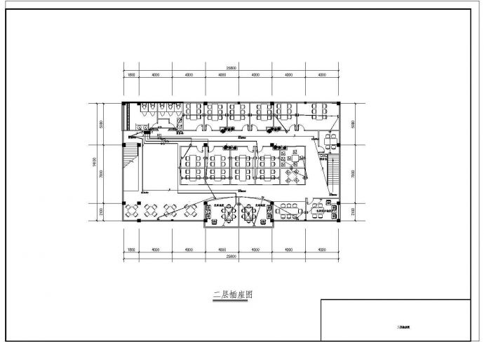 某地两层框架结构茶楼室内装修设计方案图_图1