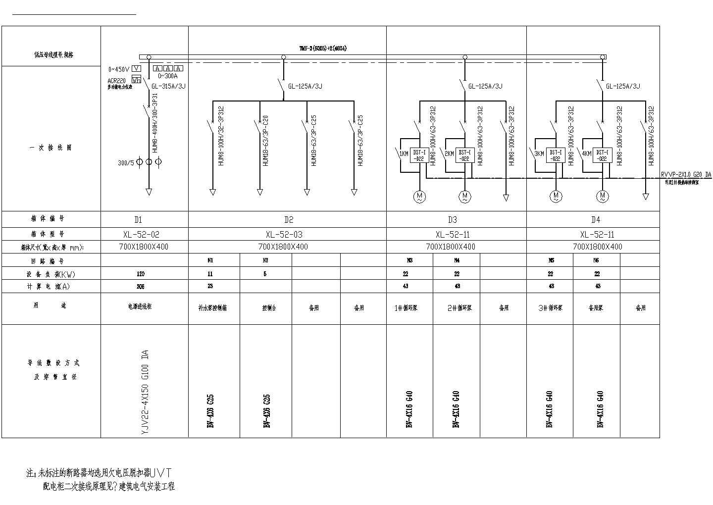 某地区大型热交换站电气设计图纸（全套）