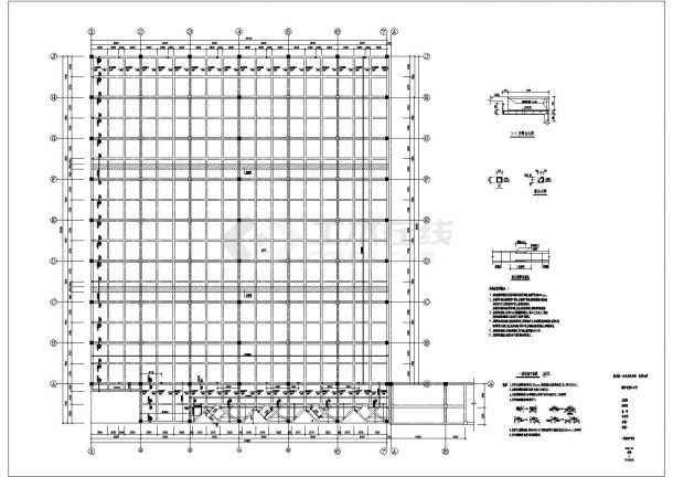 某地二层框架结构厂房仓库全套结构施工图-图一