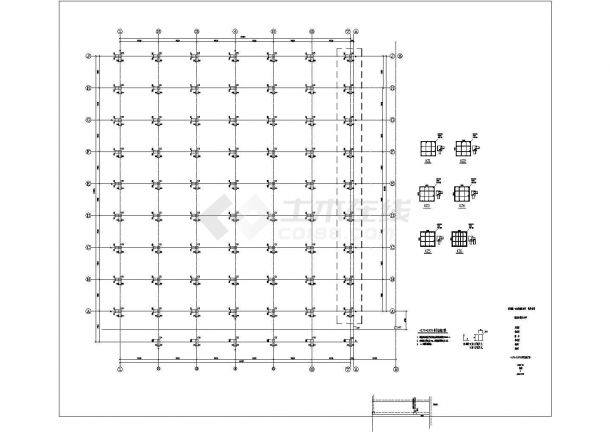 某地二层框架结构厂房仓库全套结构施工图-图二