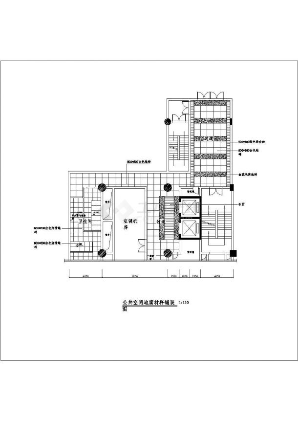 某地高层框架结构办公楼单层局部室内装修设计施工图-图一