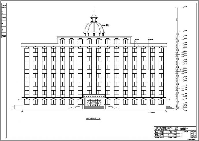 某地8层框架结构宾馆建筑施工图纸_图1