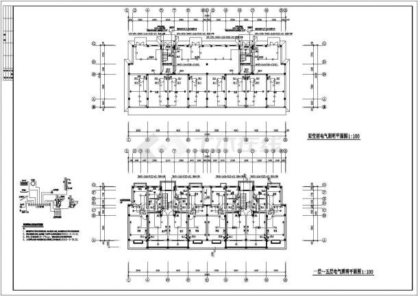 某居民小区一栋5层住宅楼电气设计施工图-图一
