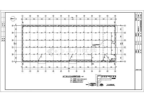 某一层的钢结构厂房电气设计施工图-图二