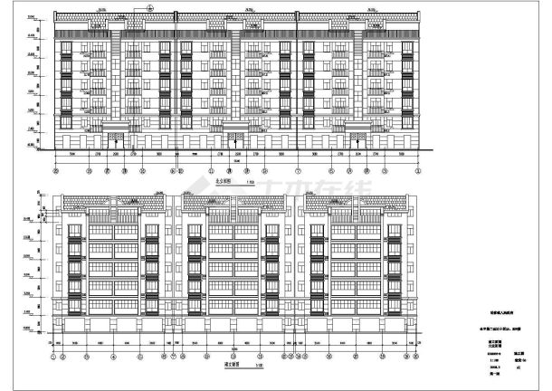 某6框架结构住宅楼建筑设计施工图-图一