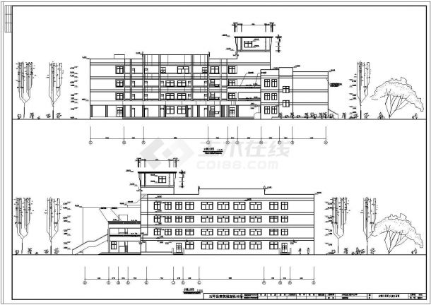 玉环县5层框架结构小学教学楼建筑和结构施工图-图二