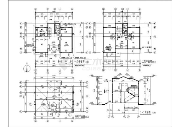 5套别墅建筑结构施工图（节点详细）-图二