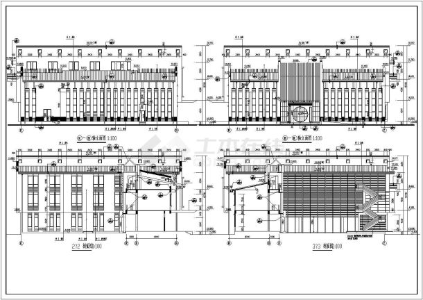 某派出所多层框架结构办公楼建筑设计施工图-图二