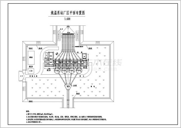 姚温泵站更新改造工程设计结构布置图-图一