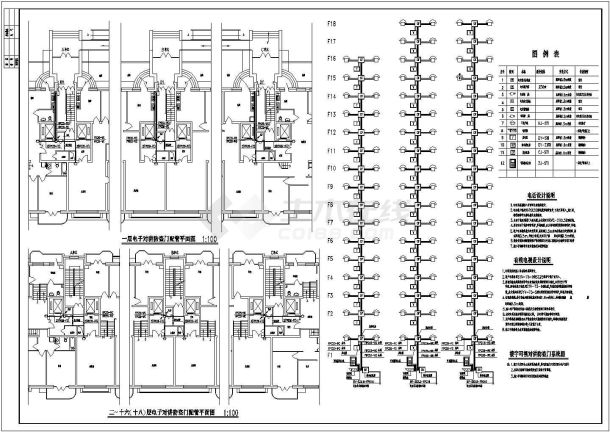 北方某地区高层住宅电气施工总图纸-图一