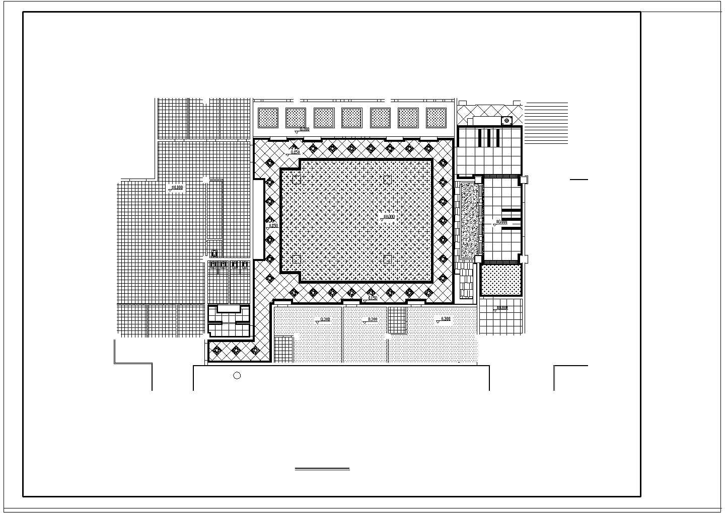 中式风格餐厅装修cad施工设计详情图