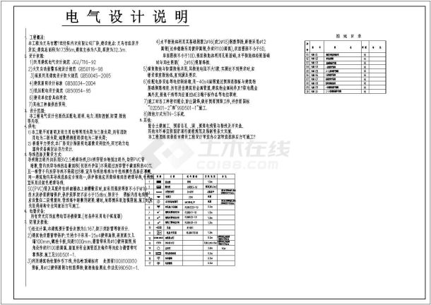 某地区大型厂房电气平面图（共10张）-图一