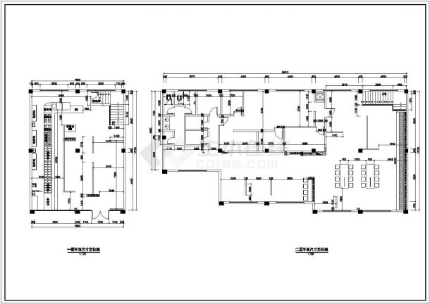 无锡两层框架结构中餐厅室内装修设计施工图-图二