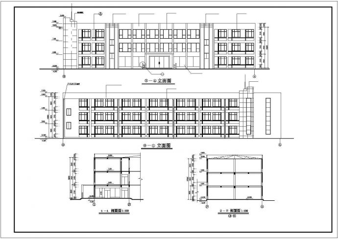 某地区三层厂房建筑全套设计施工图_图1