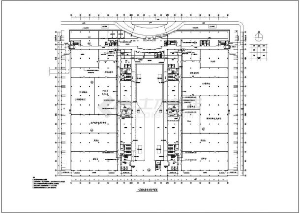 某地区大型厂房电气平面图（共13张）-图一