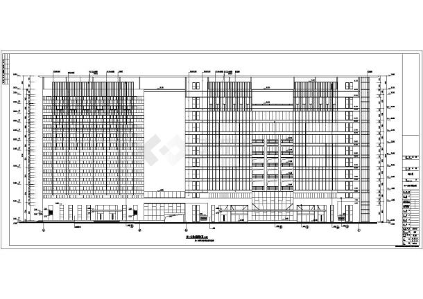 上海某地10层框剪结构综合楼建筑设计方案图-图一