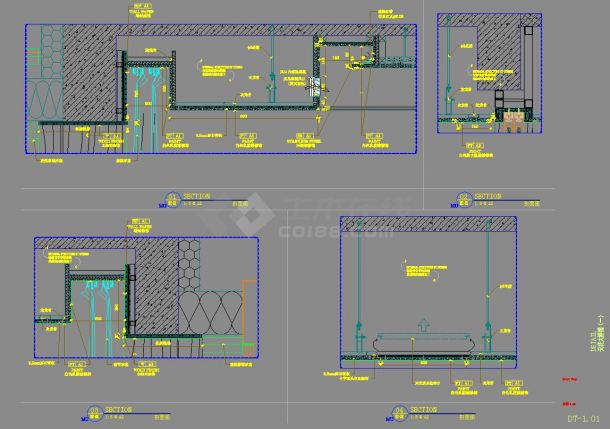 西安现代大平层样板间全套CAD施工图-图一