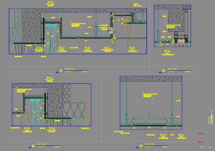 西安现代大平层样板间全套CAD施工图_图1