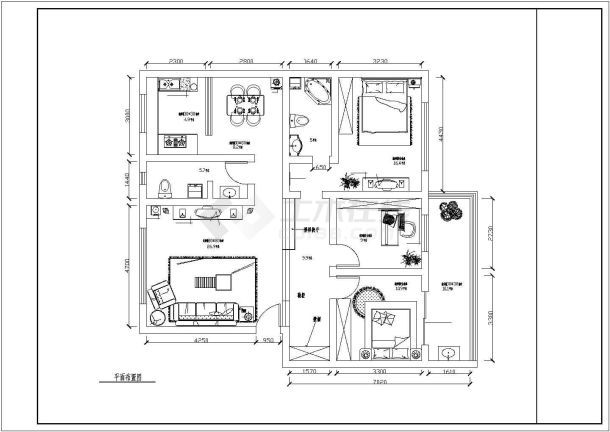 凤凰城住宅内室装修设计CAD详图                 -图二