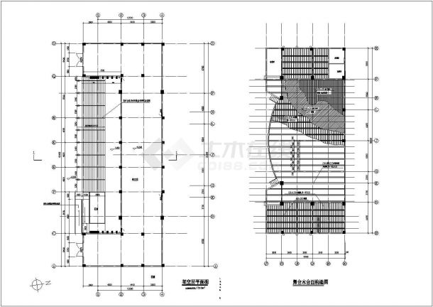 某地三层框架结构电影院建筑设计方案图-图二