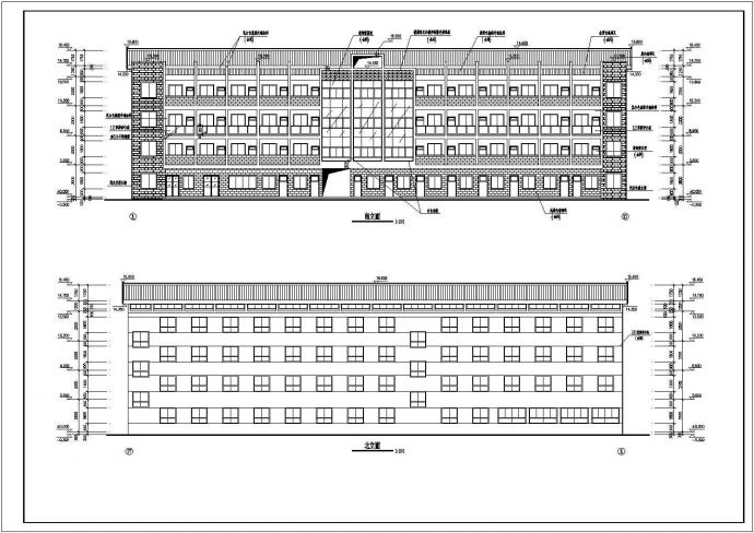 金华市四层框架结构办公楼全套设计施工图_图1