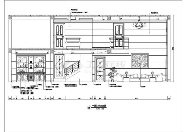别墅设计方案的全套的施工CAD图纸-图一
