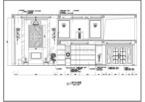 别墅设计方案的全套的施工CAD图纸-图二