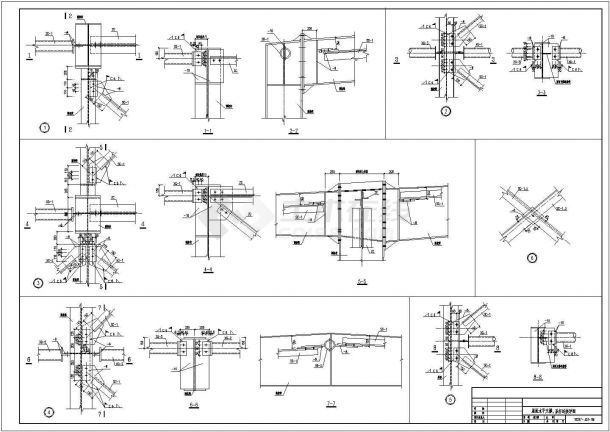 某地区三联跨带50T吊车厂房结构设计施工图-图二