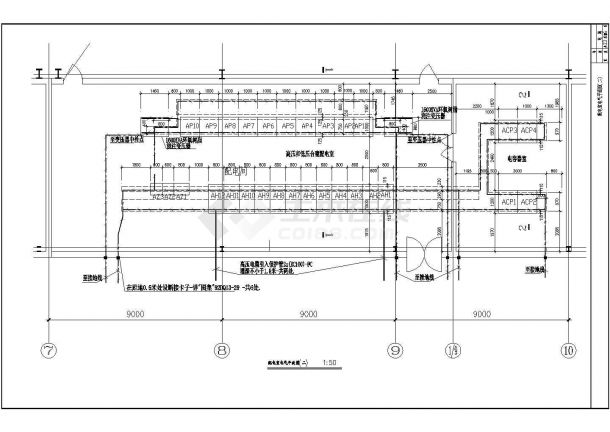 带电3000KVA高低压配电室的厂房设计全套CAD图纸-图一