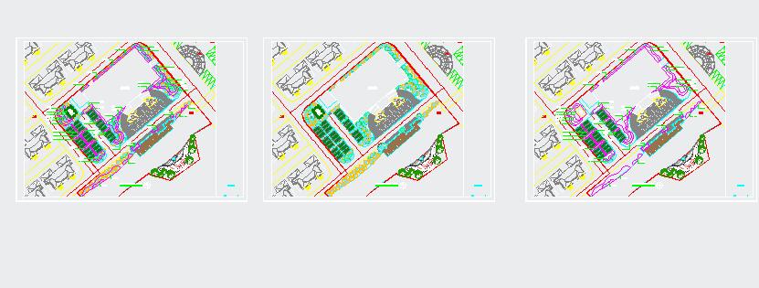 小区礼堂室外景观工程建筑施工图